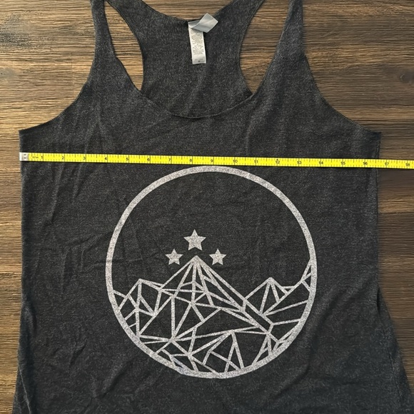 Next Level Apparel Gray ACOTAR Night Court Racerback Tank Top Medium - Picture 4 of 6